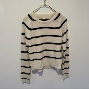 Lovestitch Striped Knit Crewneck Sweater